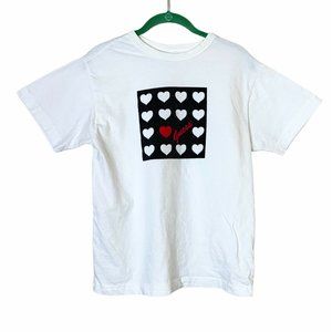 Vintage 90s Guess Brand T-Shirt Hearts Logo